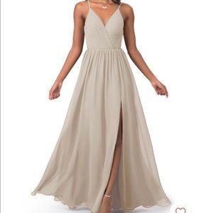 Taupe Bridesmaid Dress: Azazie Gracie